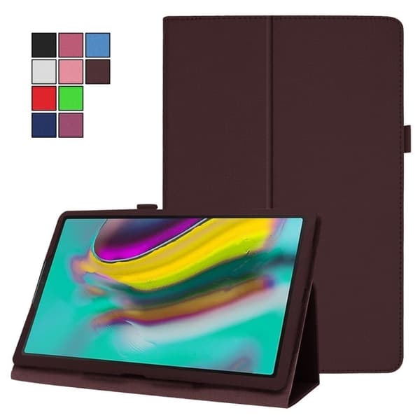 Samsung Galaxy Tab A 10.1 (2019) litchi läderfodral - Kaffe Brun