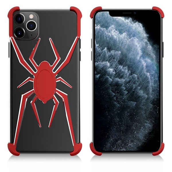 R-JUST Spider Alu -puskuri - iPhone 11 Pro - Punainen + Hopea Red