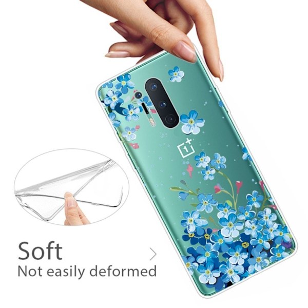 Deco OnePlus 8 Pro skal - Blå Blomma Blå