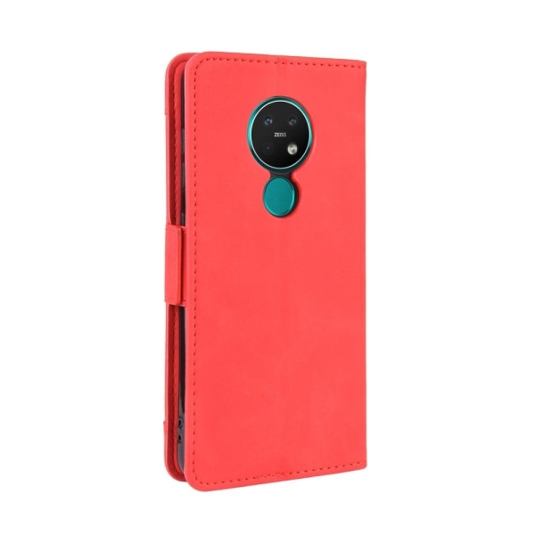 Stilfuldt Læder Etui med Pung til Nokia 7.2 / 6.2 - Rød Red