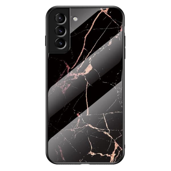 Fantasy Marble Samsung Galaxy S22 Deksel - Gold Svart Klinkekule Black