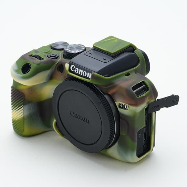 Canon EOS R10 silikondeksel - Kamuflasje Green