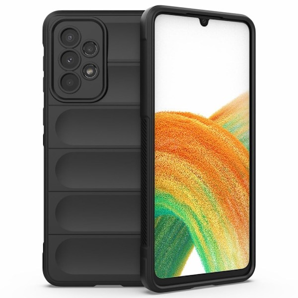 Blødt grebsformet cover til Samsung Galaxy A53 5G - Sort Black