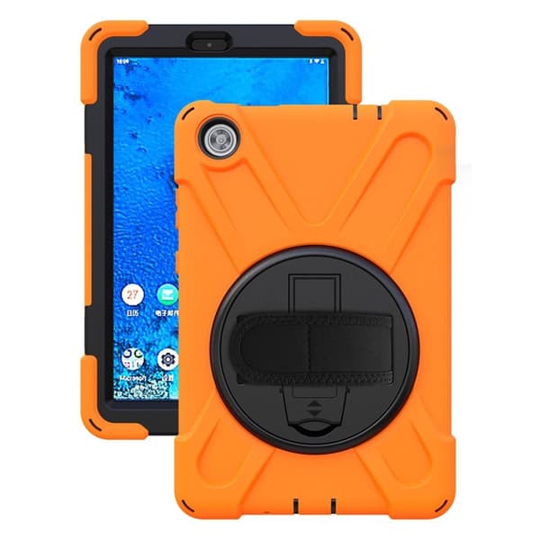 Lenovo Tab M8 (2:a generationen) FHD 360 vridbart silikonfodral - Orange Orange