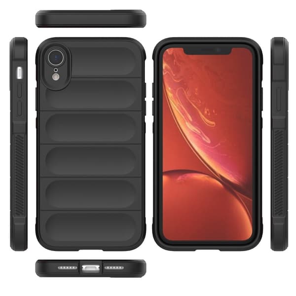 Blødt grebsformet iPhone Xr cover - Sort Black