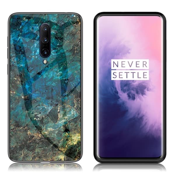 Fantasy Marble OnePlus 7 Pro deksel - Emerald Green
