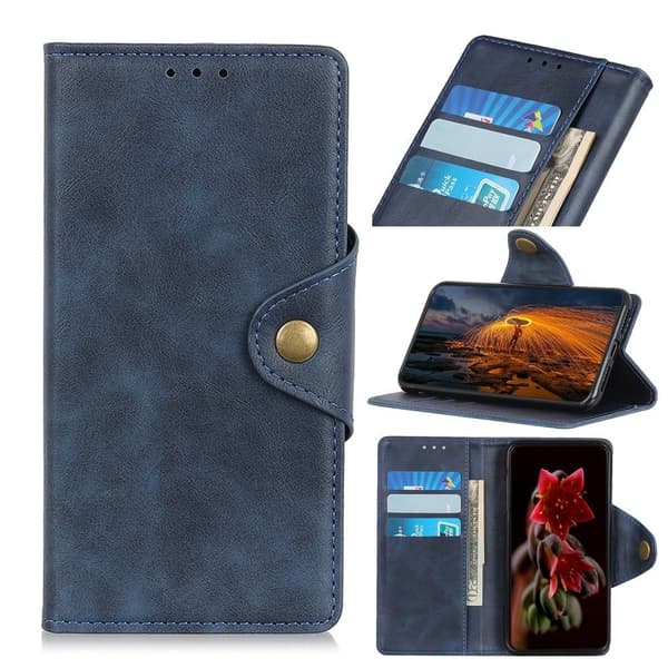 Alpha Xiaomi Redmi K50 / Xiaomi Redmi K50 Pro læder flip etui - Blå Blue