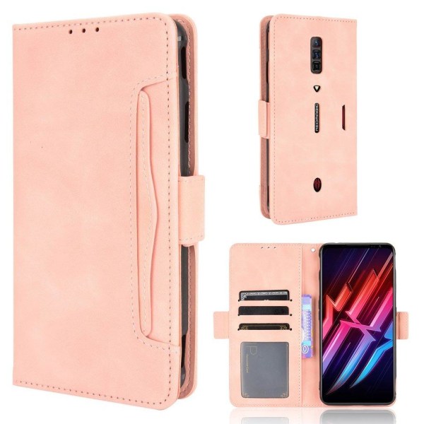 Modern-styled Læder Pung Etui til Zte Nubia Red Magic 6 / 6 Pro - Lyserød Pink