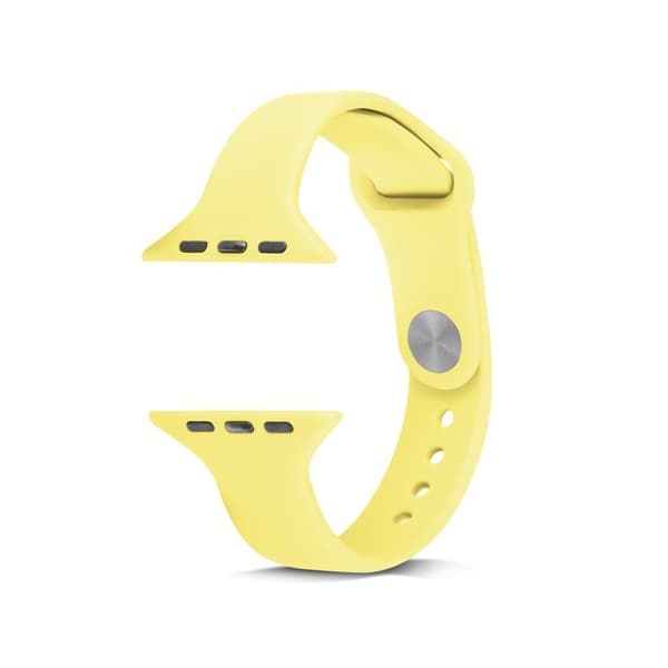 Apple Watch Series 5 44mm smal silikone urrem - Gul Yellow