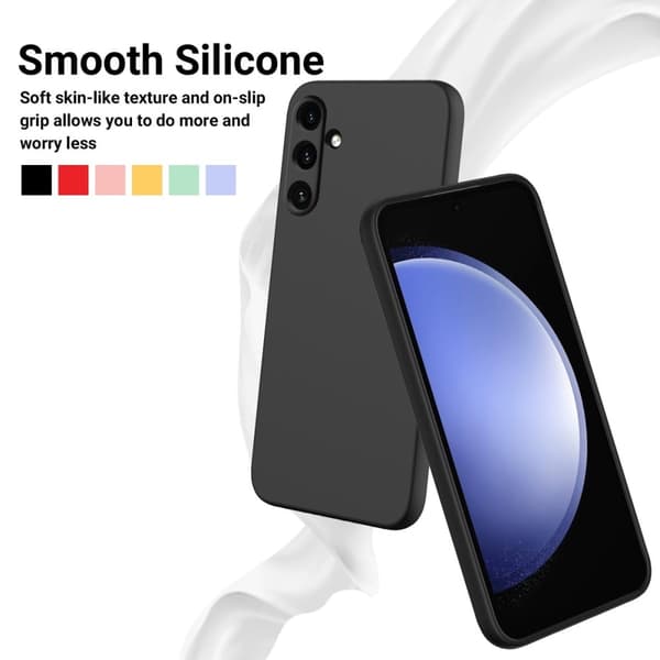 Matte Liquid Samsung Galaxy M15 silikone cover - Sort Black