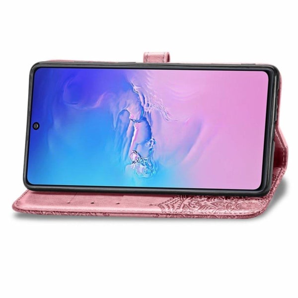 Mandala läder Samsung Galaxy S10 Lite fodral - Rosa Rosa