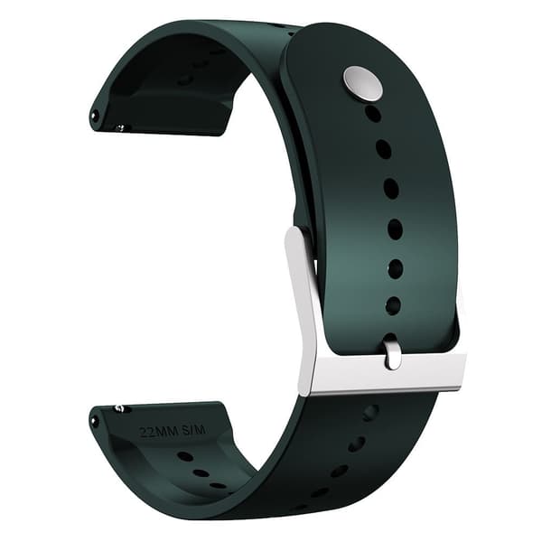 22 mm universal klockarmband i silikon - Mörkgrön Grön