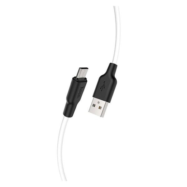 HOCO X21 Plus Silicone charging cable for Micro - black＆white White