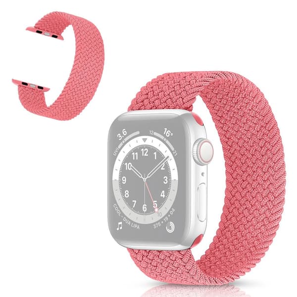 Apple Watch Series 6 / 5 44mm braid themed watch band - Pink Rosa