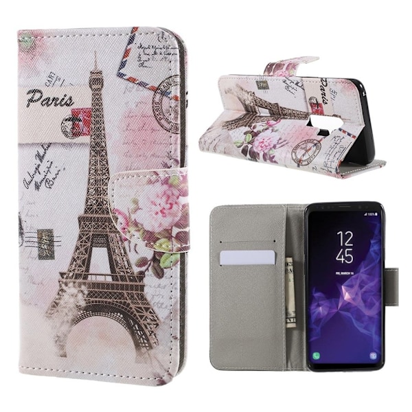Samsung Galaxy S9 Plus uniikki suojakotelo - Eiffel torni Multicolor