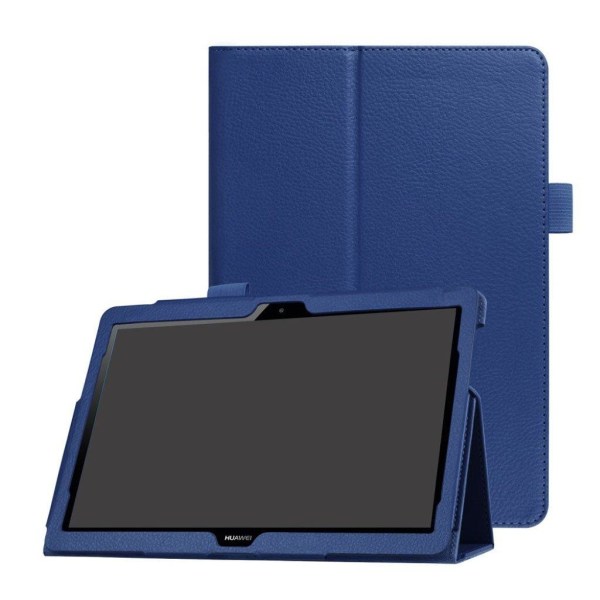 Huawei MediaPad T3 10 Enfärgat fodral i läder - Mörk blå Blå