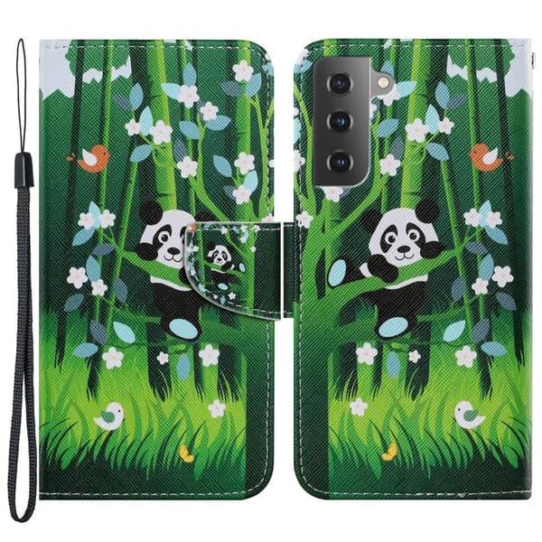 Wonderland Samsung Galaxy S22 Plus Flippetui - Panda Green