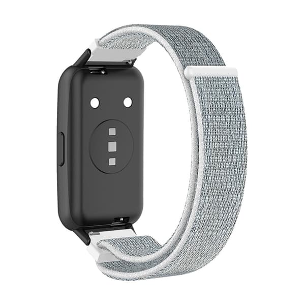 Huawei Band 7 urrem i nylon - Muslingeskal Silver grey