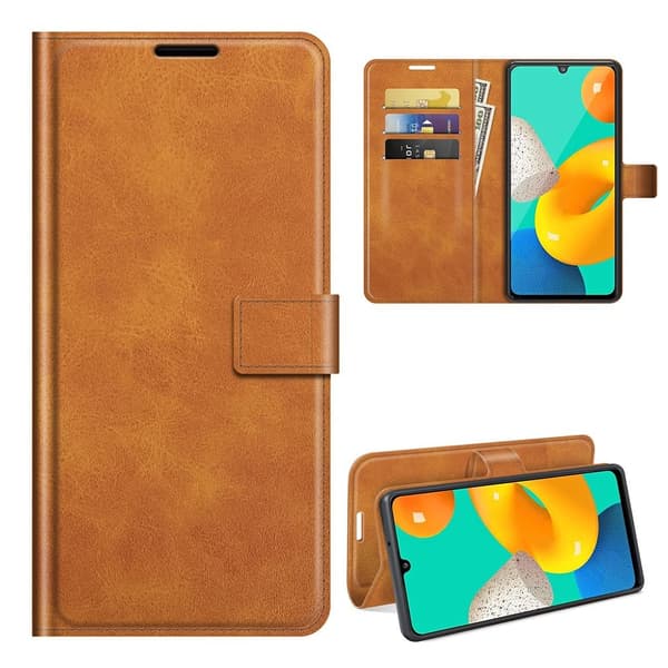 LC.Imeeke Samsung Galaxy M32 Läppäkotelo - Keltainen Yellow