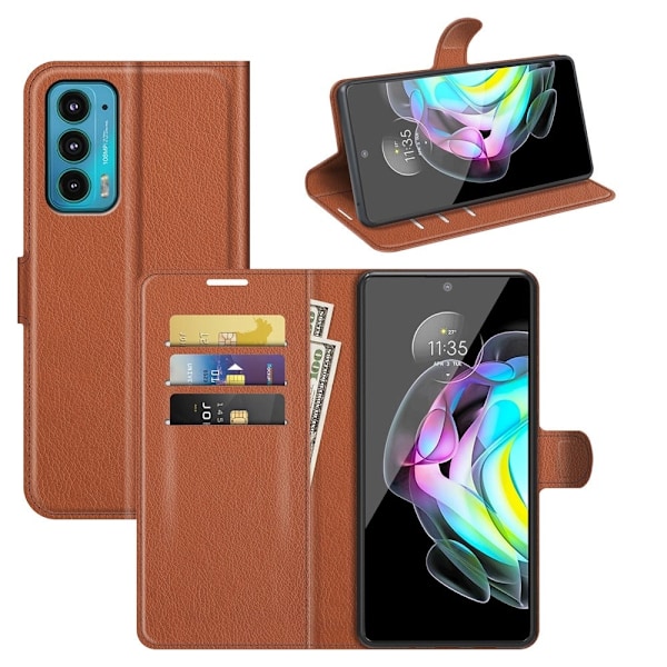 Classic Motorola Edge 20 Flippetui - Brun Brown