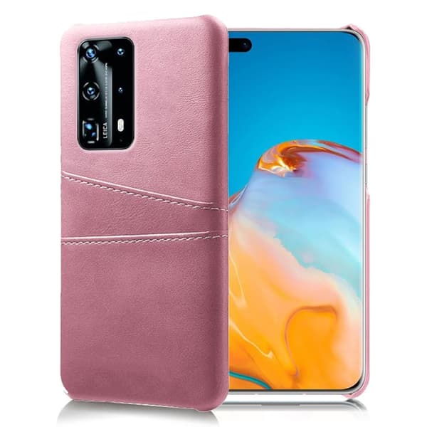 Dual Card etui - Huawei P40 Pro - Rose Gold Pink