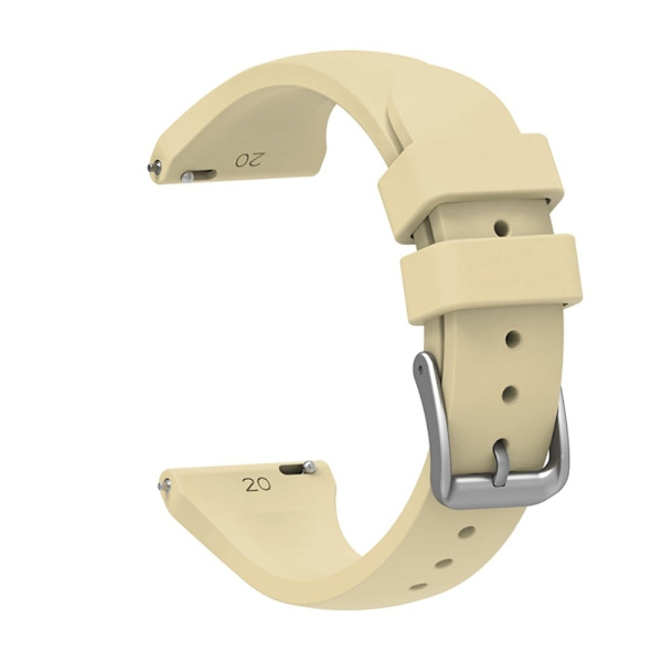 22mm universaali silikoninen kellohihna - Beige Brown
