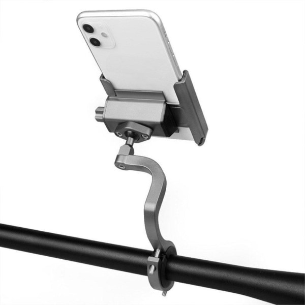 Universal bike phone holder mount - Long / Handlebar / Grey Silver grey