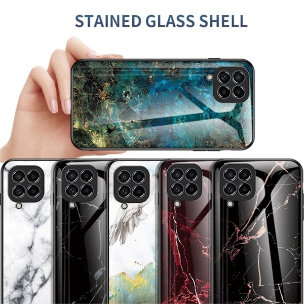 Fantasy Marmor Samsung Galaxy M33 5G skal - Smaragd Marmor Grön