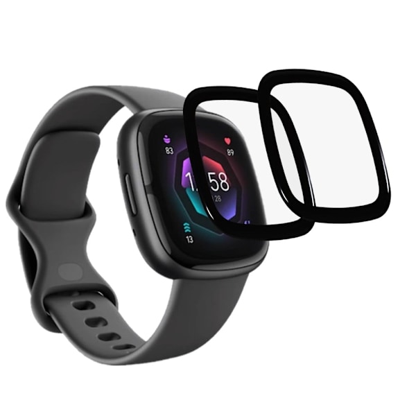2Pcs Fitbit Sense 2 / Versa 4 HD skærmbeskyttelse Transparent