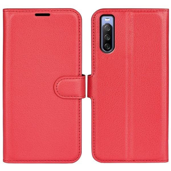 Classic Sony Xperia 10 IV flip etui - Rød Red