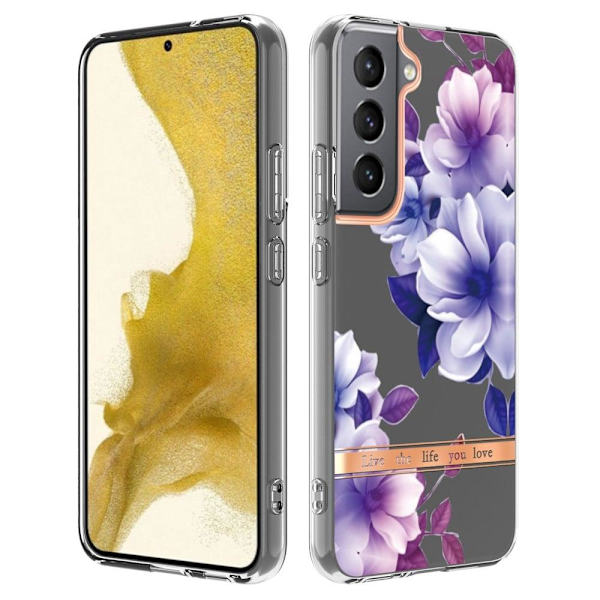 Erittäin ohut ja kestävä pehmeäkantinen Samsung Galaxy S23 Plus -puhelin - Violetti Begonia Purple