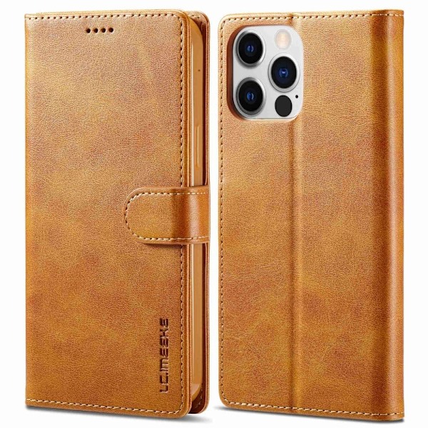 LC.IMEEKE iPhone 14 Pro flip etui - Brun Brown