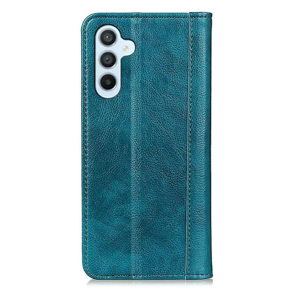 Äkta läder Samsung Galaxy A56 fodral med magnetisk stängning Grön