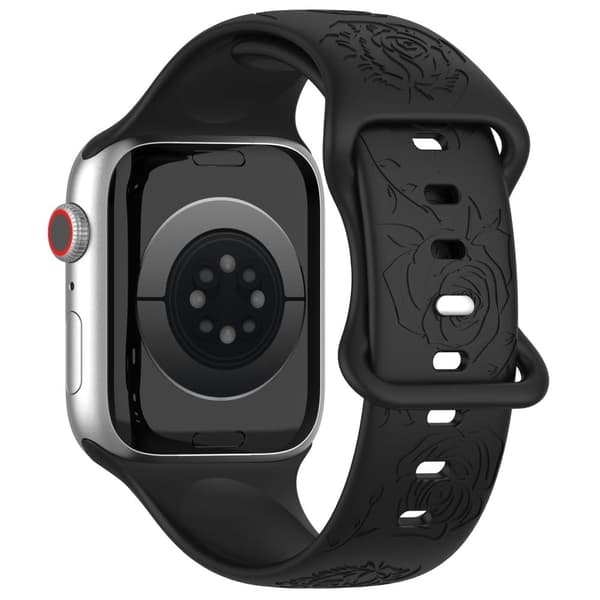 Apple Watch 49 mm / 45 mm / 44 mm / 42 mm silikonurrem - Sort Black