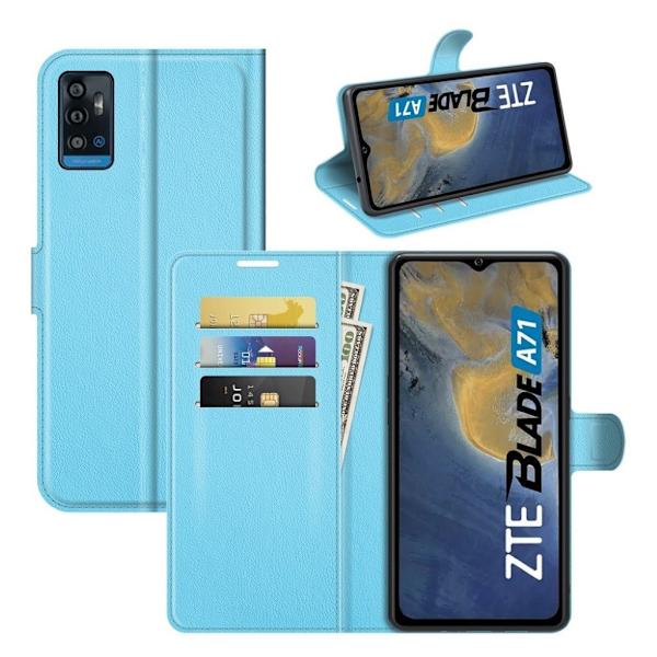 Classic ZTE Blade A71 Flip Etui - Blå Blue