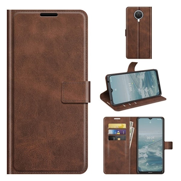 Wallet-style Læder Etui til Nokia G20 - Kaffe Brown