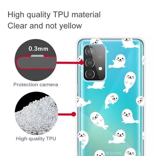 Deco Samsung Galaxy A23 skal - Sälar Vit