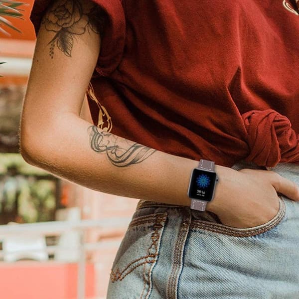Xiaomi Mi Watch ægte læder Urrem - Vinrød Red