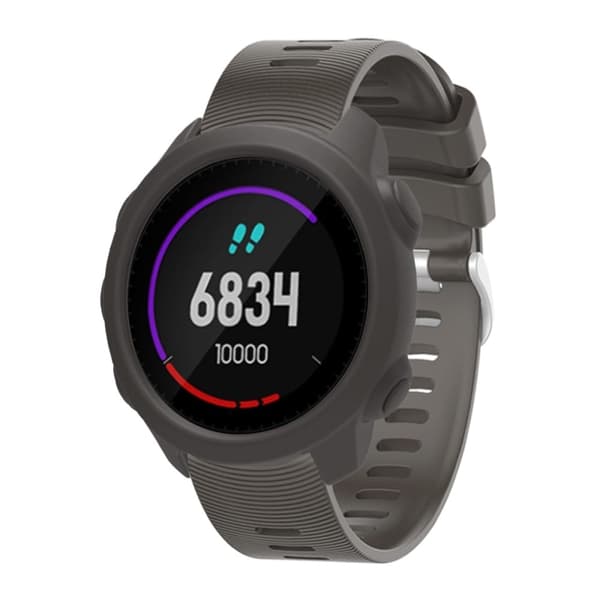 Garmin Forerunner 245 Music / Forerunner 245 -kellon kotelo Pehmeä silikoninen suojakuori - Tummanharmaa Silver grey