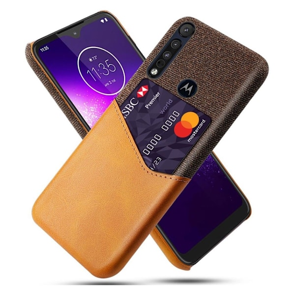Bofink Motorola One Macro Card cover – Orange Orange