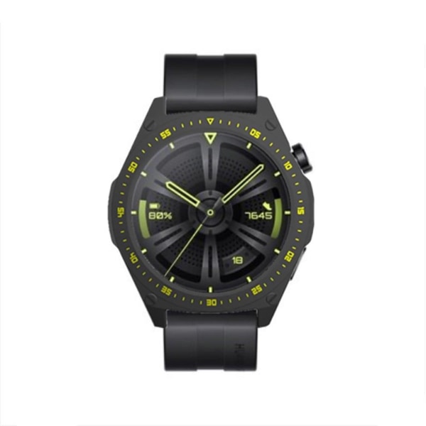 Huawei Watch GT 3 (46mm) mittakaava design suojakuori - Musta / Keltainen Black