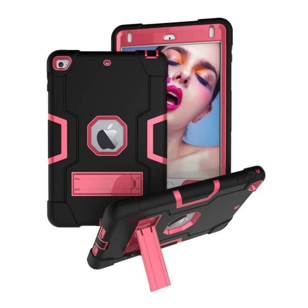 iPad Mini (2019) støtsikker hybrid deksel - Svart / Rose Pink