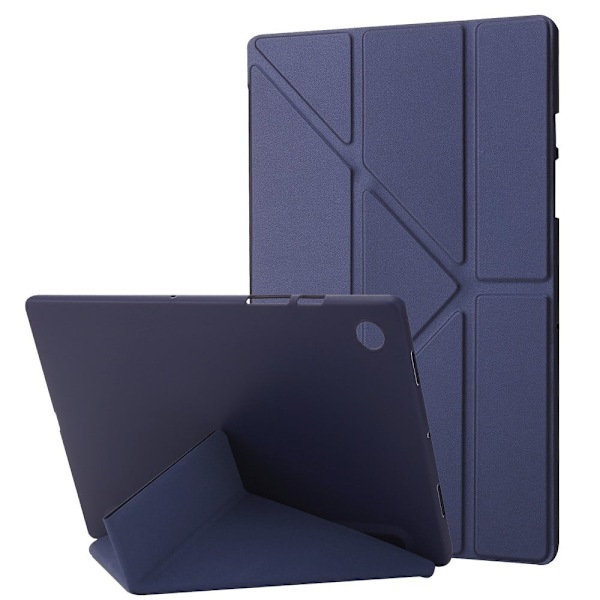 Samsung Galaxy Tab A8 10.5 (2021) silikoneetui i V-foldet stil - Mørkeblå Blue