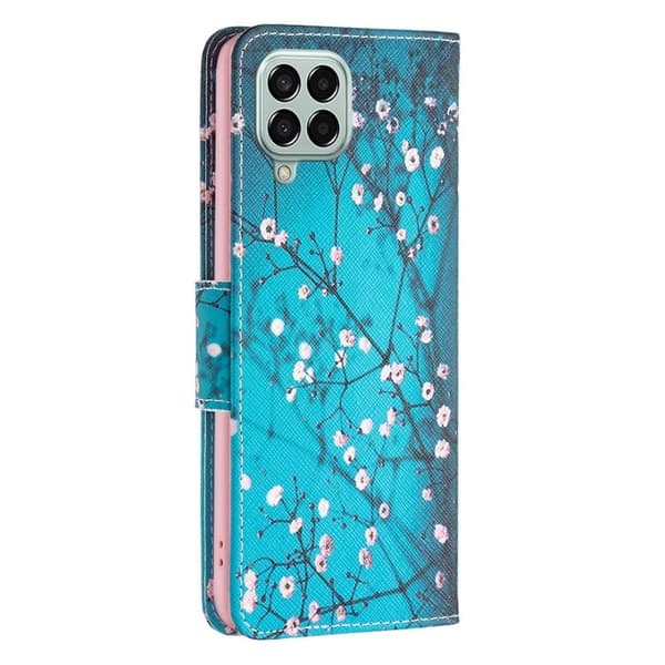 Wonderland Samsung Galaxy M33 5G flip etui - Blommeblomst Blue