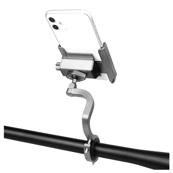Universal bike phone holder mount - Long / Handlebar / Grey Silver grey