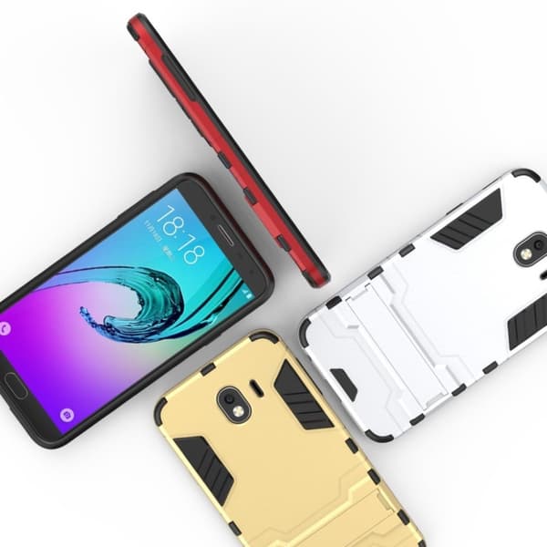 Cool Guard Samsung Galaxy J4 (2018) skal - Silver/Grå Silvergrå