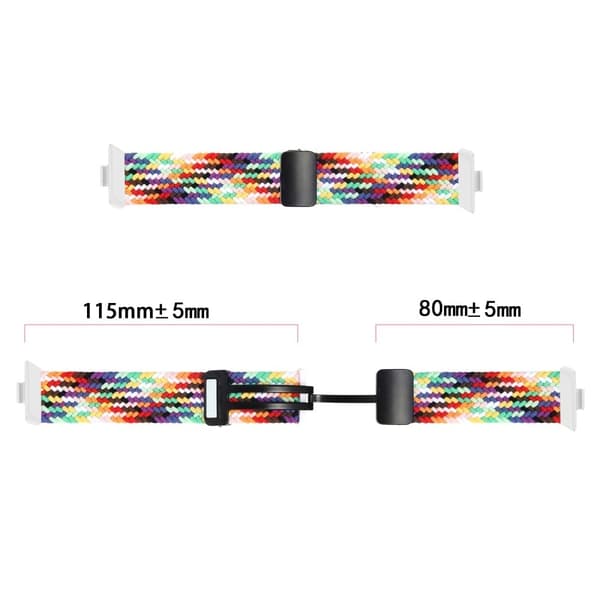 Huawei Watch Fit 3 Replacement Braided Band Magnetic Buckle Watch Strap - Red Red