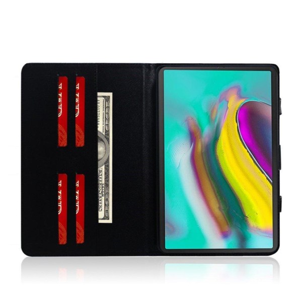 Samsung Galaxy Tab S5e portable pattern leather case - Mysteriou Black