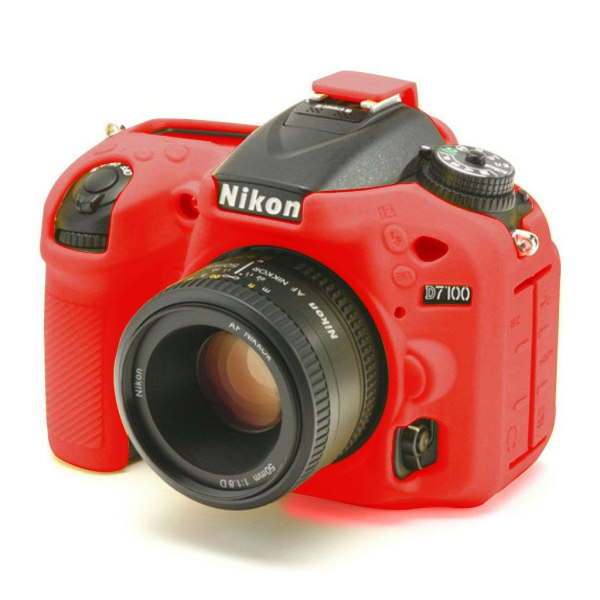 Nikon D7100 / D7200 Mjukt silikon skal - Röd
