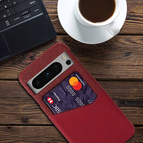 Bofink Google Pixel 8 Pro cover med kortholder - Rød Red